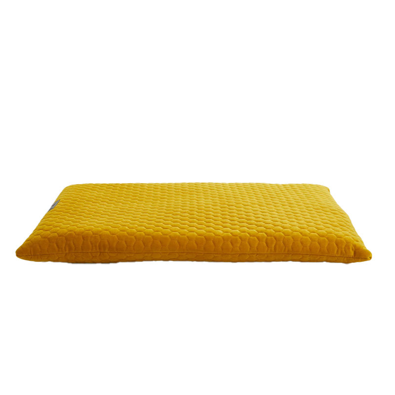 Extremely Durable Luxury Crate Mat | Bumble Chartreuse, Velour Cushion Pet Bed