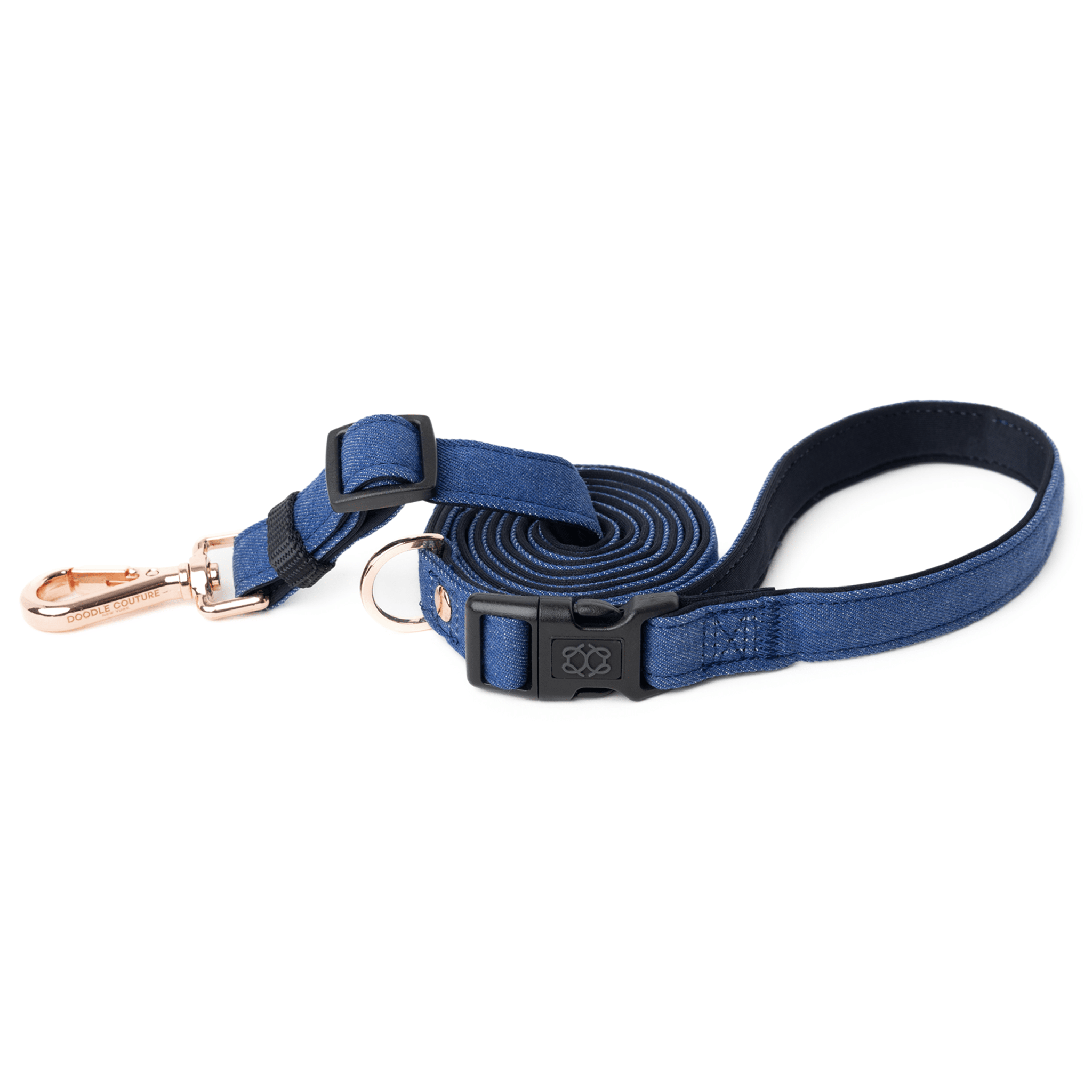 City Dog Leash Adjustable 5 Feet - Denim