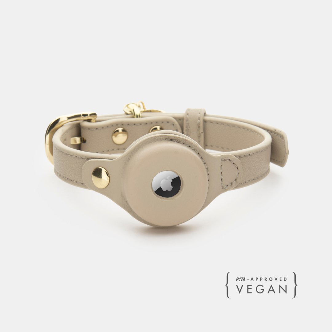 Air Tag Dog Collar - Vegan Leather - Cupertino