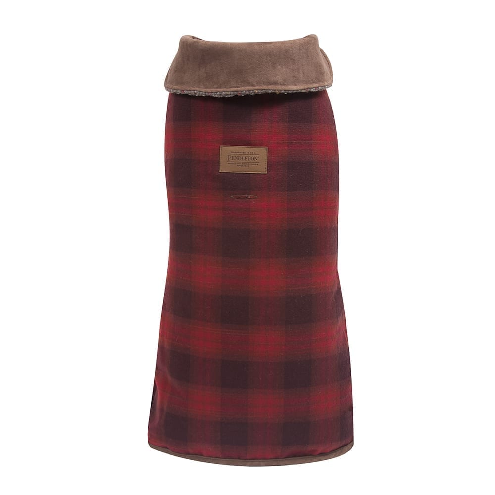 Pendleton Dog Coat |  Red Ombre Plaid | Small Size