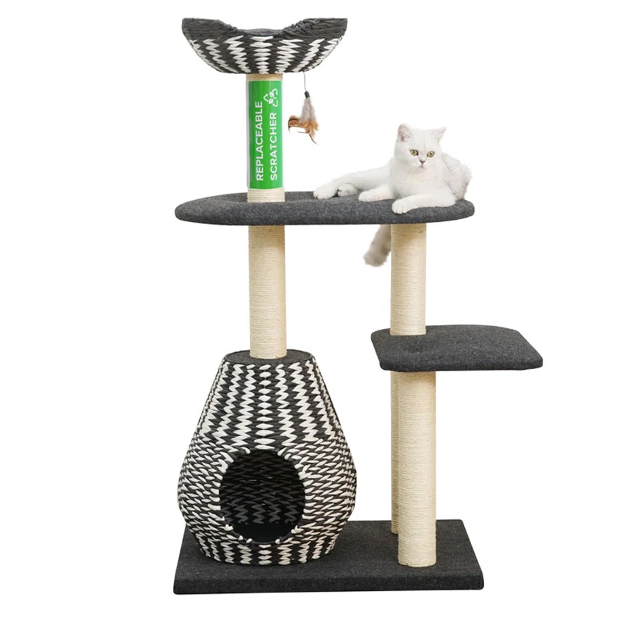 Petpals Aesthetic Sustainable Large Cat Tree Scratching Post