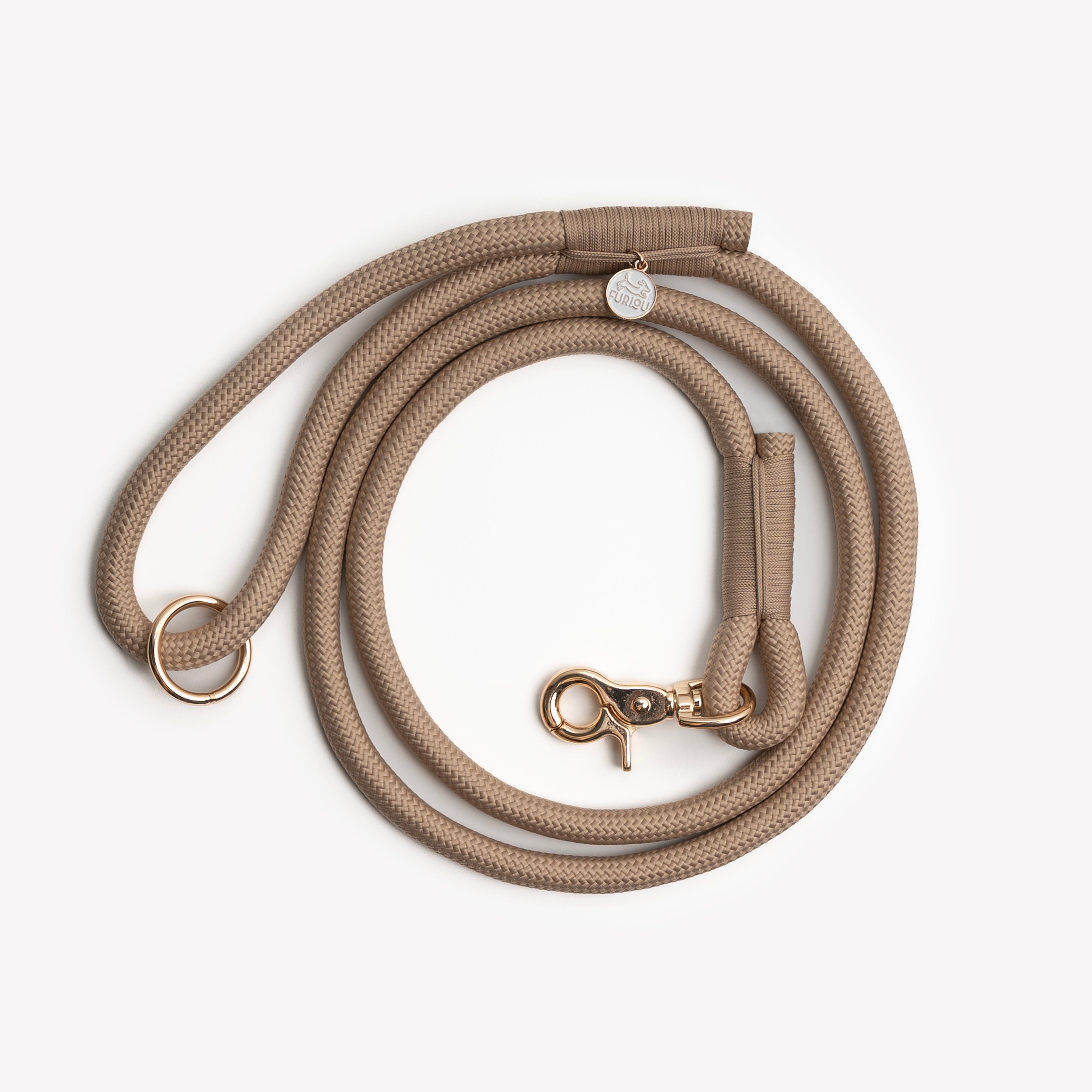Luxury Braided Rope Leash For Strong Pullers | Sand