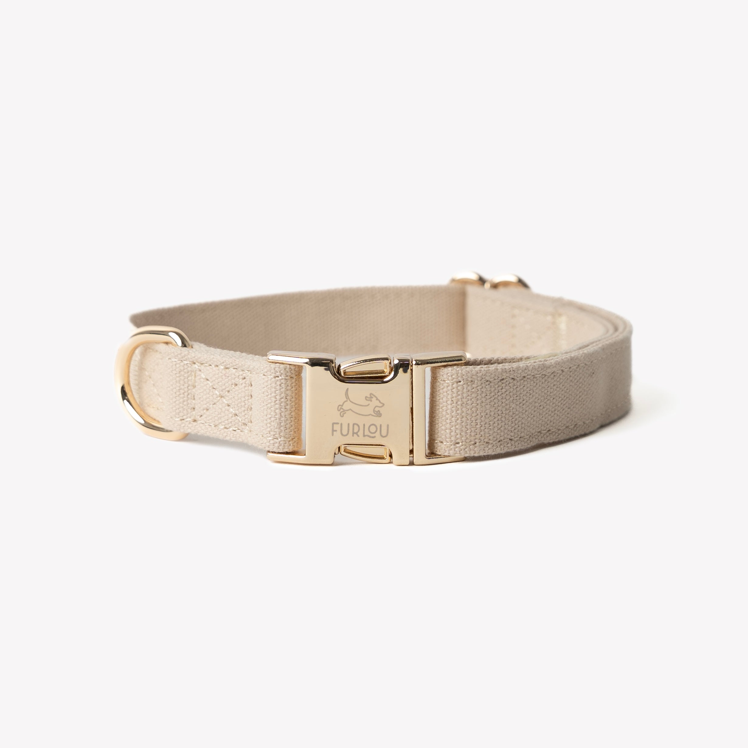 Soft CottonCanvas Dog Collar | Beige