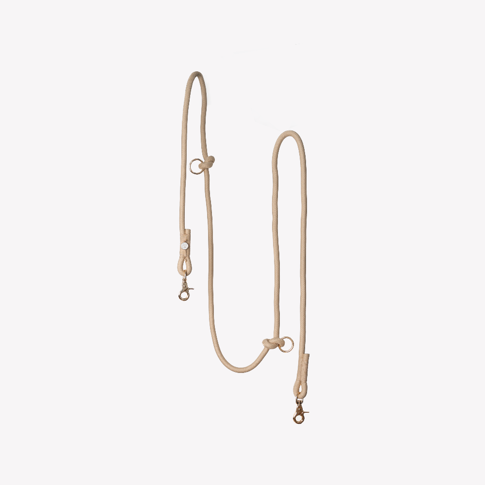 Hands Free Braided Leash 8ft Long | Chic Beige Color
